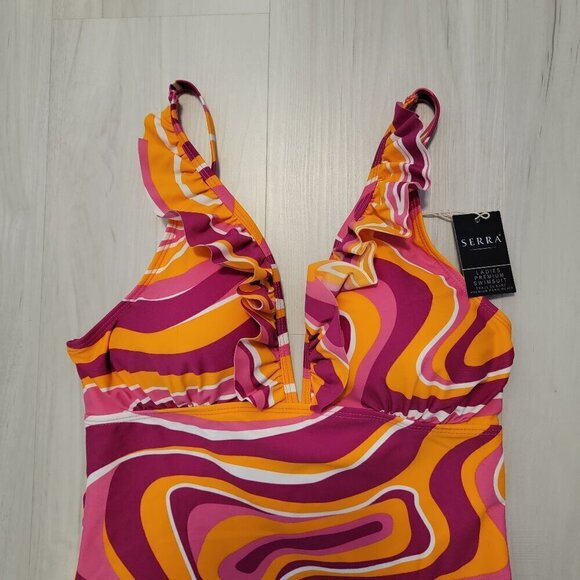 Serra Ladies Premium Swimsuit Swirl Print - Picture 10 of 12
